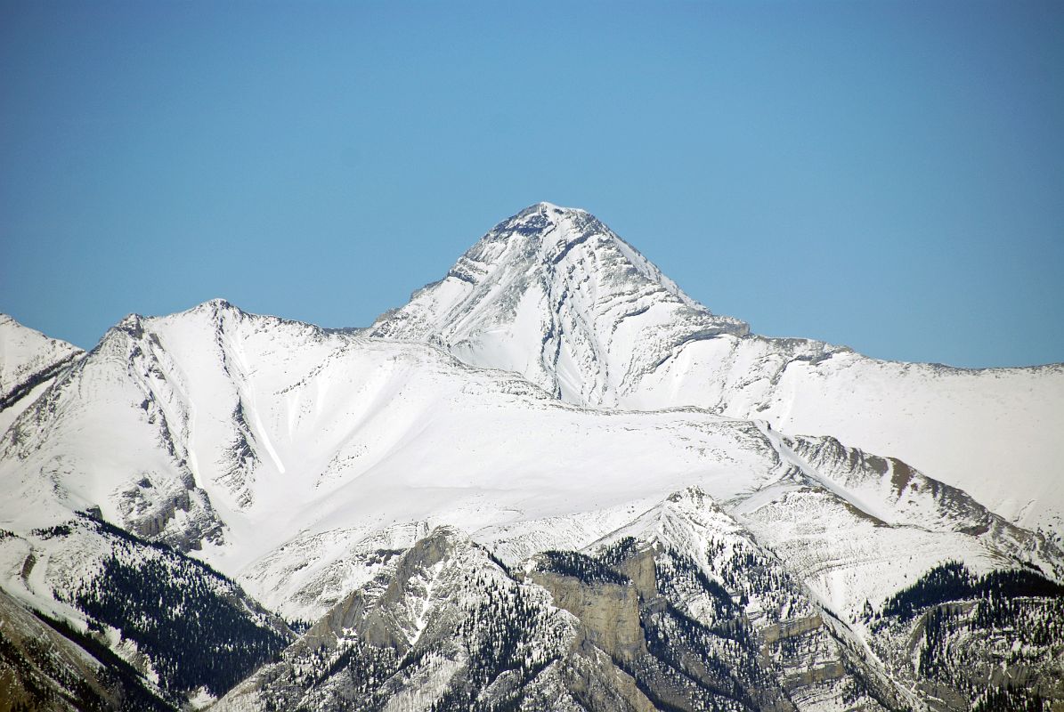 27 Mount Aylmer Close Up From Sulphur Mountain At Top Of Banff Gondola In Winter
